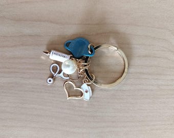 5 Charm Nurse Key Ring