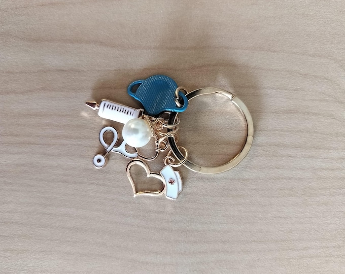 5 Charm Nurse Key Ring