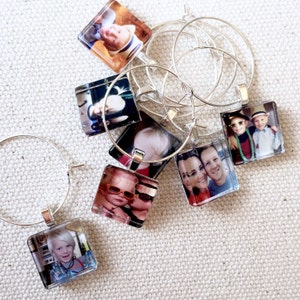 Custom Photo Wine Charm Party Favors 15mm Squares Custom or Personalized Image Use as Many Images as You'd Like image 5