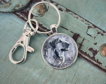 Personalisierter Photo Schlüsselanhänger mit Clip, Silber Finish