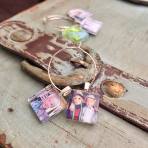 Custom Photo Wine Charm Party Favors 15mm Squares Custom or Personalized Image Use as Many Images as You'd Like image 4