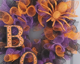 Halloween Boo Wreath