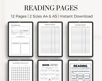 Digital Reading Journal GoodNotes – Book Tracker, Review Log