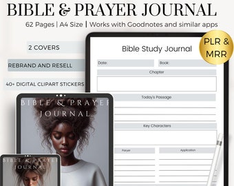 Digital Prayer Journal | Bible Study Guide | Journal Template for women| bible journal| Bible Study Prayer Journal| MRR| PLR | Christian MRR