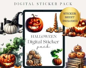 Halloween Digital Goodnotes Sticker  PNG Digital Stickers| Goodnotes Planner sticker|pre-cropped stickers | Halloween Clipart