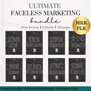 Ultimate Faceless  MRR PLR Bundle |  Faceless Digital Marketer | MRR Guide Faceless Starter Kit |  Master Resell Rights Education | Rebrand
