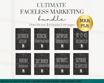 Ultieme gezichtsloze MRR PLR-bundel |  Anonieme digitale marketeer | MRR-gids Faceless Starter Kit |  Educatie over doorverkooprechten beheersen | Rebranding:
