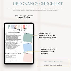 Printable Pregnancy Checklist | Trimester To-do List | Maternity ...