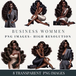 Black Girl Clipart | PNG |  Journal & digital GoodNotes Stickers | Black Girl stickers | Bible Study Guide |African American Clipart