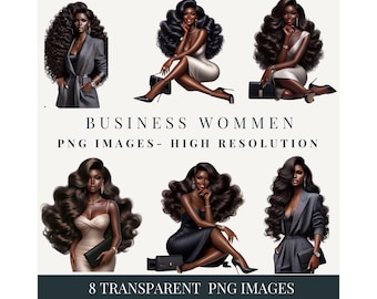 Black Girl Clipart | PNG |  Journal & digital GoodNotes Stickers | Black Girl stickers | Bible Study Guide |African American Clipart