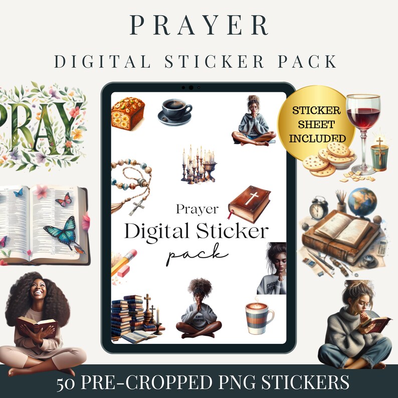 Digital Prayer Journal, Bible Study Guide Journal Template , Bible ...