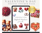Valentine’s Day Digital Goodnotes Stickers | Notability PNGs | PNG Digital Stickers| Planner stickers |pre-cropped stickers | iPad Stickers