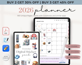 2026 PLR Digital Planner, MRR Digital Planner for iPad , Plr Digital Planner , Notability Planner , plr Notebook , Mrr Digital Product