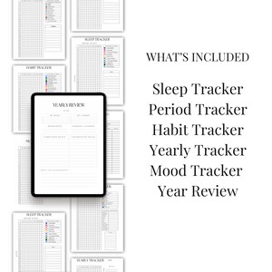 Yearly Trackers PRINTABLE | Journal Pages | Mood Tracker | Printable ...