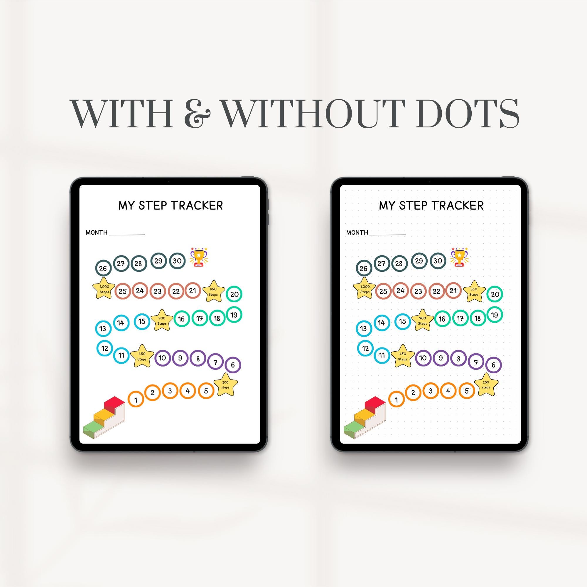 Printable Step Tracker: A4 & A5 Fitness Journal Pages (digital Download ...