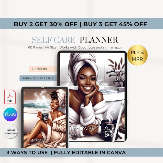 Self Care Planner | Skin Care Routine | Goodnotes planner | Wellness planner |Affirmations | Master resell rights | faceless content | PLR