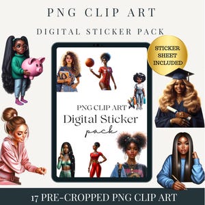 ClipArt PNG digitali / Note adesive PNG / Adesivi digitali PNG / Adesivo Goodnotes Planner/adesivi pre-ritagliati / Clipart