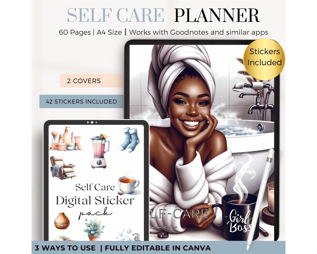 PLR Self Care Planner Skin Care Routine Goodnotes Planner Wellness ...