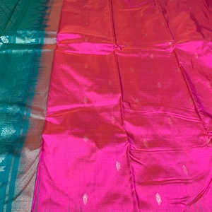 Pure SiLK MARK CERTIFIED / KANJIVARAM Seide Saree Handgemacht, Geschenk für sie, für besondere Anlässe