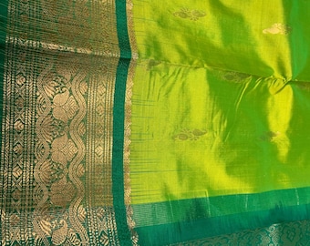 Exclusive hand woven Pure Kanjivaram Saree with Silk Mark.