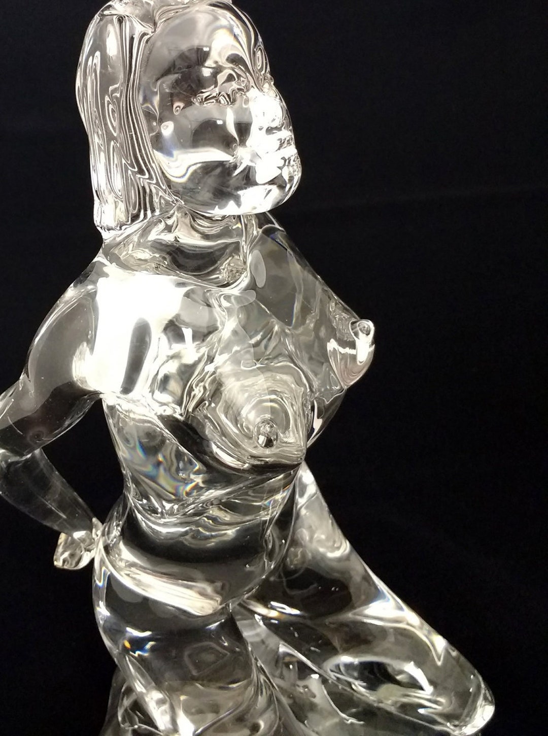 MURANO Pino Signoretto ピノ・シ二ョレット 特大 裸婦像 PINO SIGNORETTO Signed Blown Glass Female Nude Sculpture, Italy