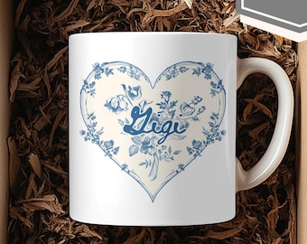 Taza personalizada Gigi, regalo del Día de la Madre para la abuela, taza floral personalizada con nombre Nana Mimi Gigi, regalo para el primer Día de la Madre de la abuela.