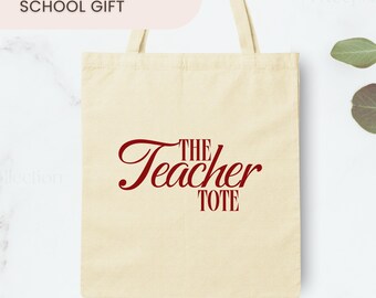 The Teacher Tote Bag, Personalized Teacher Tote, Teacher Appreciation Gift, Cute School Tote for Teachers