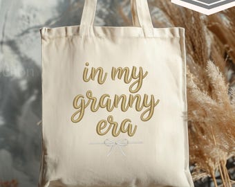 Bolso de mano para abuela, regalo del Día de la Madre para la nueva abuela, Abuela Est 2026, bolso de lona personalizado, regalos significativos para ella.