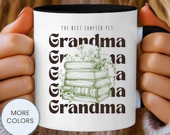 Taza personalizada para la abuela, regalo del Día de la Madre para la abuela, taza personalizada con nombre y flores, regalo para la abuela (Nana, Mimi, Gigi), taza para el primer Día de la Madre.