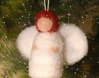 Needle felt pdf instructions - Felt Baby Angel - Tree Ornament - Immediate Download - from Handwork Studio