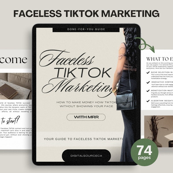 Faceless Tiktok Digital Marketing with Master Resell Rights | Faceless Marketing Strategies with MRR | Digital Marketing Guidebook, Faceless