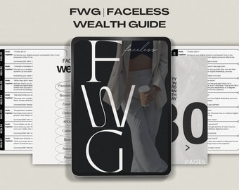 FWG - Guida alla ricchezza senza volto con MRR e PLR / Guida su come avviare un account Instagram senza volto e realizzare profitti al 100% con reddito passivo