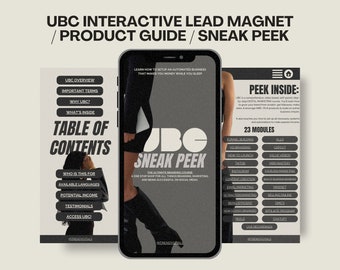 UBC Product Knowledge Guide | UBC Lead Magnet | UBC Sneak Peek - Digital Marketing Guide with Master Resell Rights & Plr | Aesthetic Guide