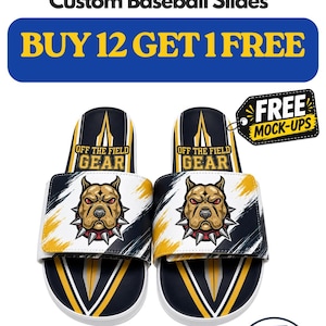 OffTheField Gear - Premium Custom Softball Slides – Personalized Name, Number, Team Logo Sandals