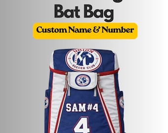 Custom and Personalized Large Baseball Bat Bags (With name and number)