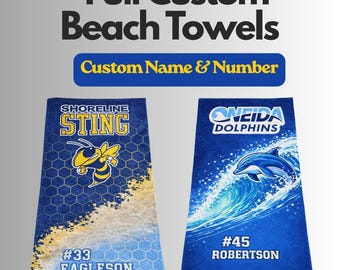 Toallas de playa personalizadas: absorbentes y de secado rápido.