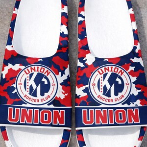 Custom team clogs featuring lightweight ergonomic design and ventilated upper for airflow and comfort. Perfect for sports merchandise, school events, or personalized footwear, these slip-on clogs provide everyday practicality with eye-catching custom graphics.