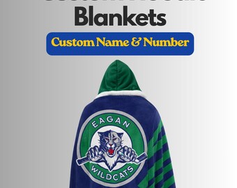 Custom Logo Hoodie Blanket, Fleece Faux Fur Snuggle Hoodie (60x80)