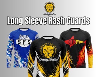 Custom Long Sleeve Rash Guards , Swim Team Wear