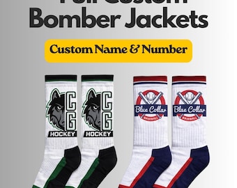 Custom Sublimated Athletic Crew Socks, Team Design