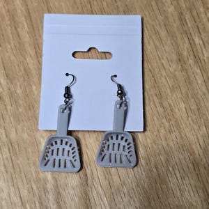 Litter Box Scoop Earrings/ Cat Scoop Earrings/ Cat Litter Earrings/ Pre-made/ Custom Colours
