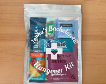 Personalized Bachelorette Hangover Kit: Wedding Party Favor