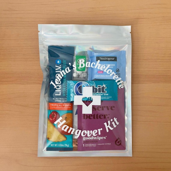 Personalized Bachelorette Hangover Kit: Wedding Party Favor