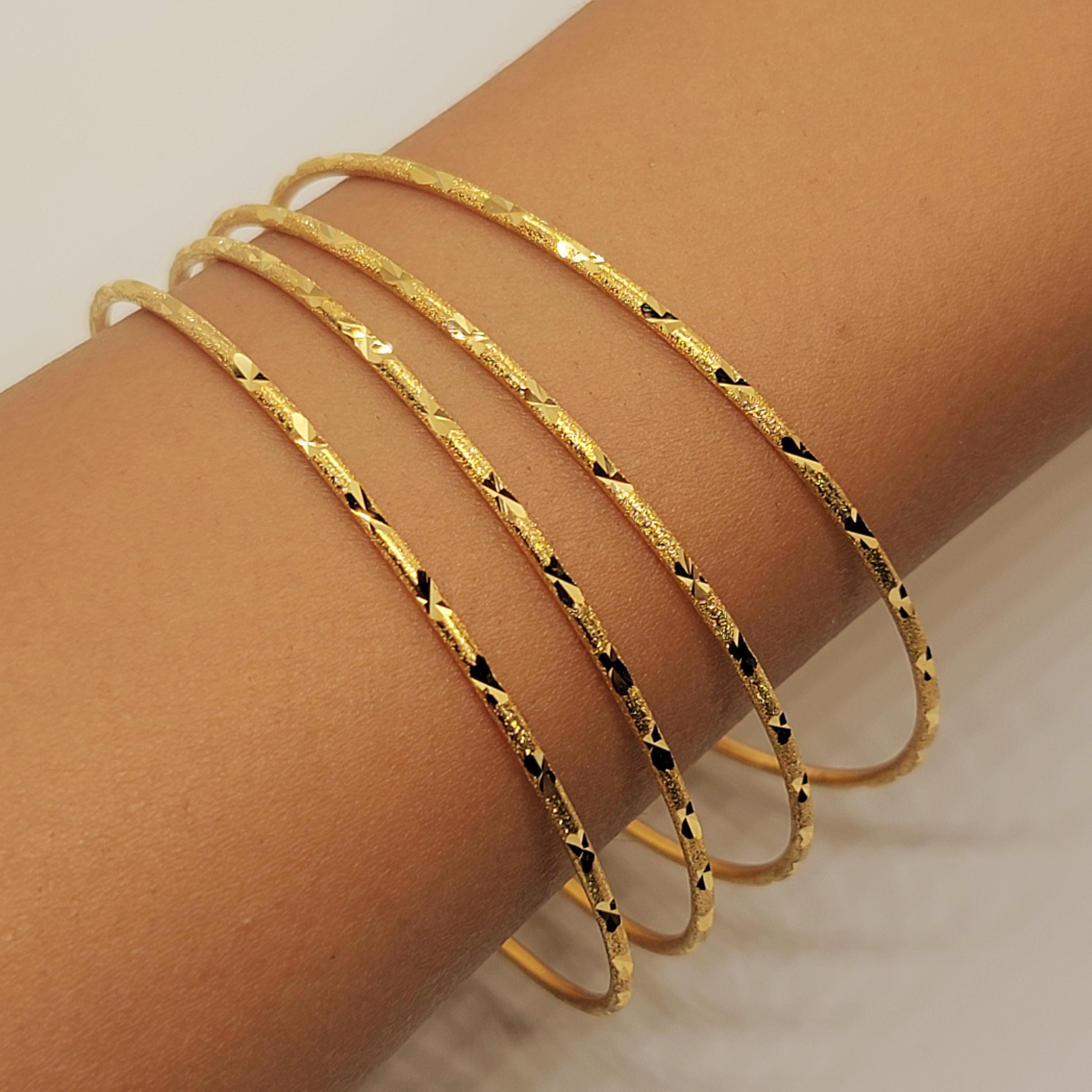 18k Saudi Gold Bracelet - Etsy