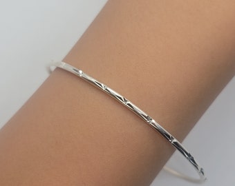 Unique Christmas Gift, Silver Bracelet, Handmade, Sterling