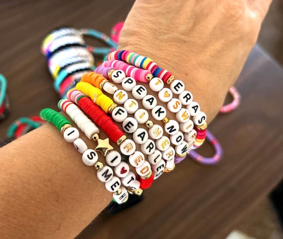 Stretch Bracelets Letter Bead Bracelets Vsco Taylor Swift