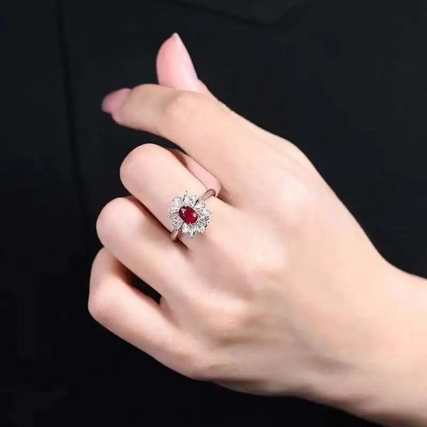 Royal Crimson: 18k Gold Ruby & Diamond Majesty