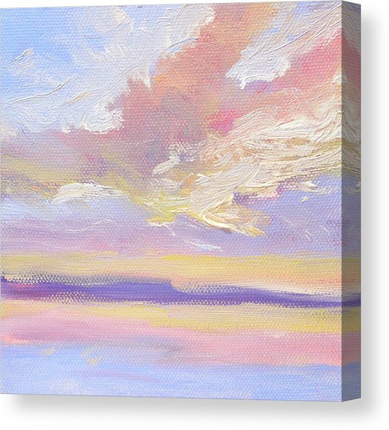 Pastel Sky Oil Painting Small Original