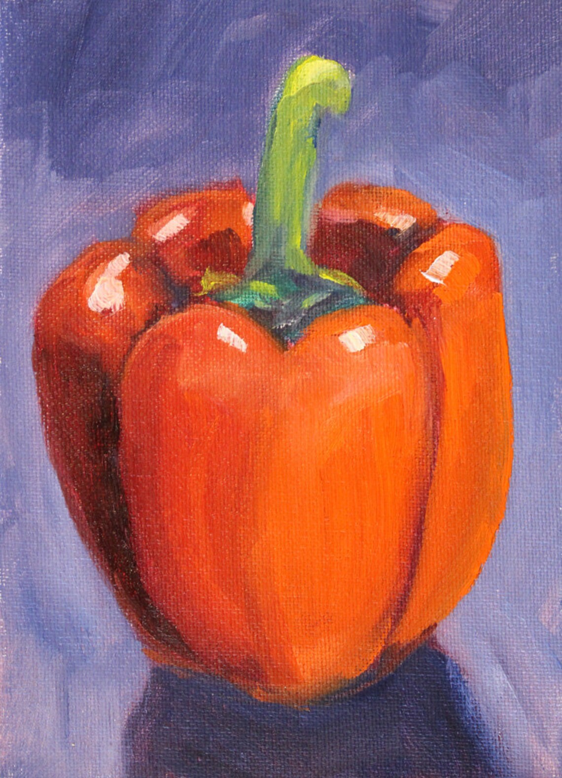 Red Pepper Kitchen Oil Painting Original Etsy