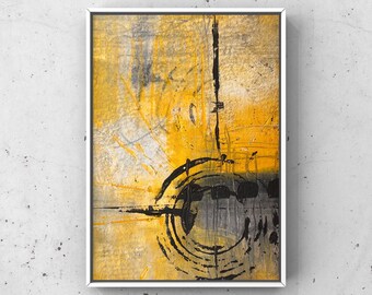 Textured Abstract Painting, Modern Original Artwork, One of a Kind Wall Decor, Small Stellar Art Design, Warm Cool Contrast, Urban Style